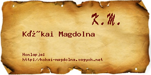 Kókai Magdolna névjegykártya
