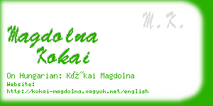 magdolna kokai business card